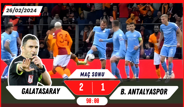 16 Vs 11 – Galatasaray 2-1 Antalyapor Maç Sonu