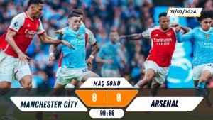 Premier Lig'de Manchester City ve Arsenal arasındaki mücadele 0-0 sona erdi. Brighton'ı yenen Liverpool zirveye çıkarken, Arsenal ikinci sıraya geriledi.